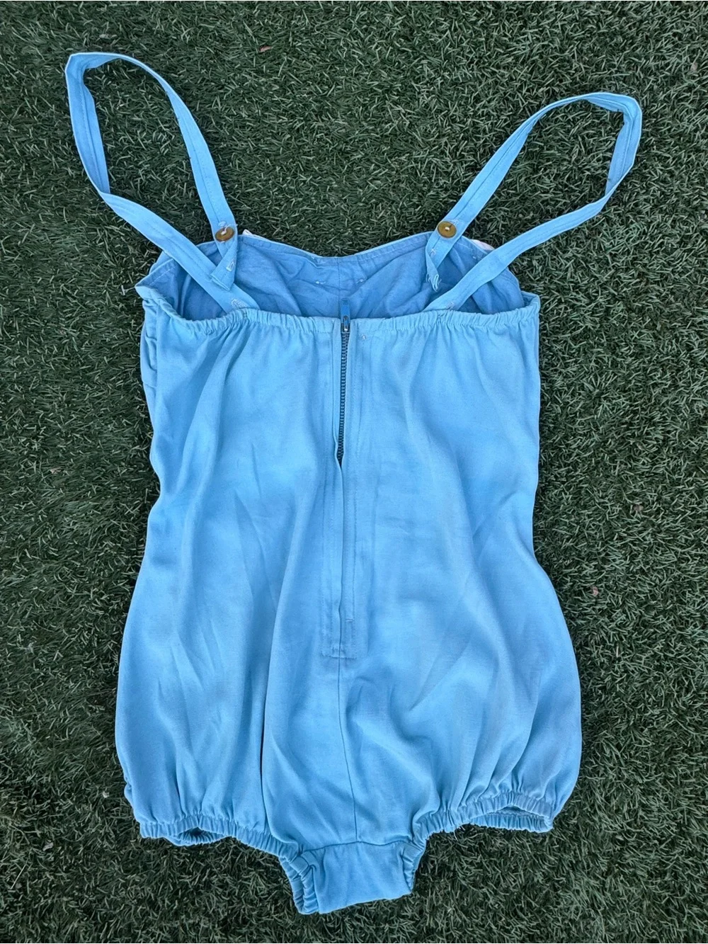 1950s Catalina of California Vintage Turquoise Blue Ruched Swimsuit
